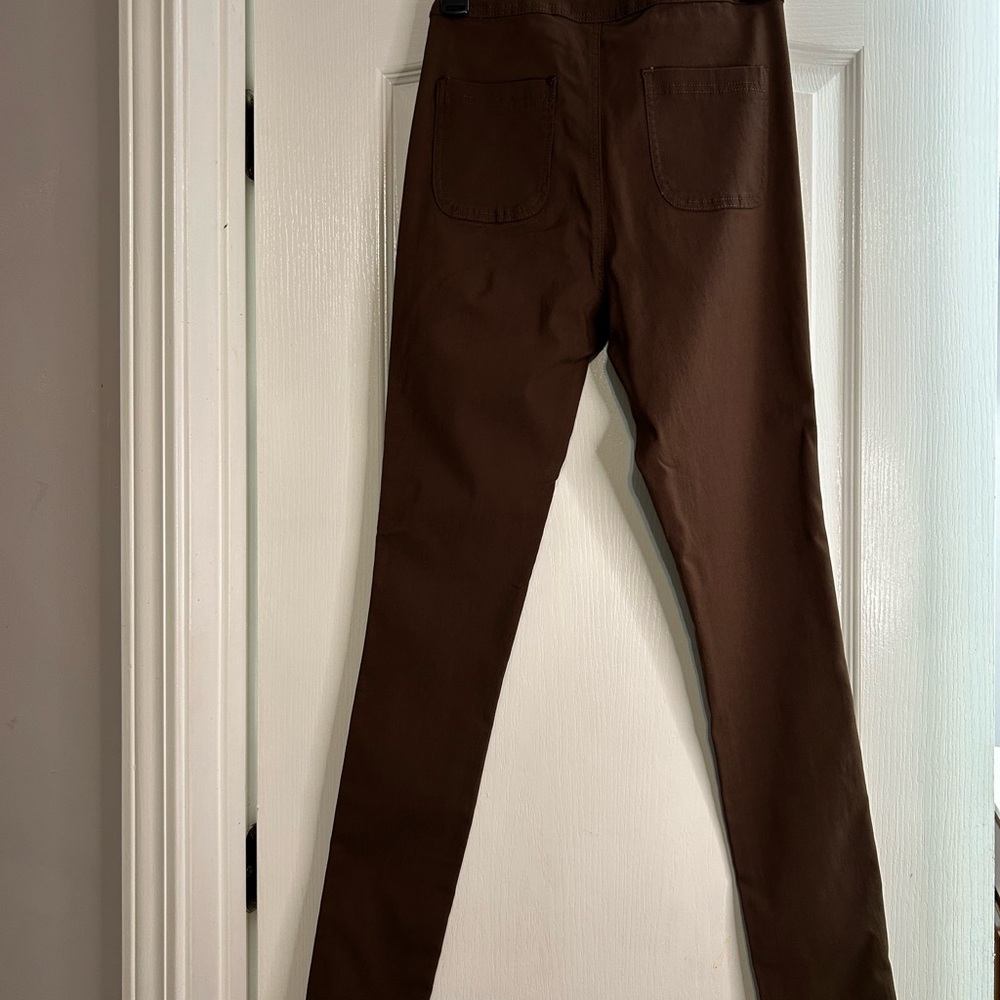 Swank A Posh Brown Stretchy High-Waisted Pants